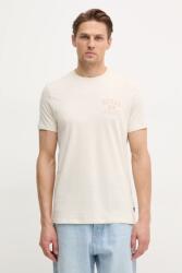 Guess pamut póló bézs, férfi, nyomott mintás, M5RI86 K9RM1 - bézs M