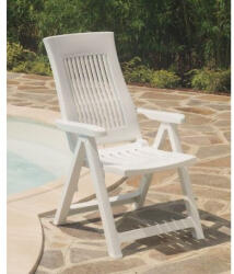 ProGarden Loira műanyag kerti dönthető szék fehér O291 (O291)