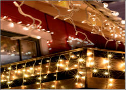  Kül és beltéri fényfüggöny, meleg fehér, 150 LED (SM 13)