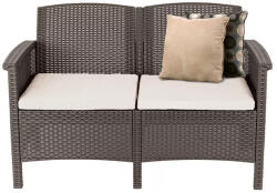  Venus kétszemélyes műanyag kerti kanapé cappuccino (LBIV2K-TA)