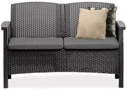  Venus kétszemélyes műanyag kerti kanapé grafit szürke (LBIV2K-GRA)