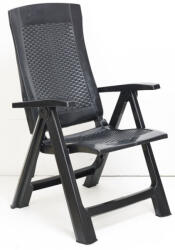 ProGarden Gold rattan hatású műanyag kerti szék ötpoziciós barna O235 (O235)