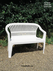 ProGarden Diva műanyag kerti pad fehér O3 (O3)