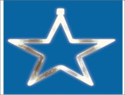  Beltéri elemes csillag ablakdísz, meleg fehér, 8 LED (SM 49)