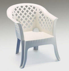 ProGarden Lario műanyag kerti fotel fehér O91 (O91)