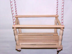  Natúr színű fa gyermek hinta (504005)