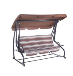 Santorini hintaágy barna párnával (37924)