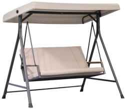 WF bútor Vasrácsos hintaágy szürke, párnával 193 x 115 x 175 cm (YF-SW188)