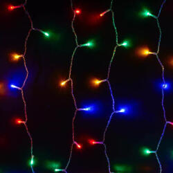  Crystalline toldható LED fényfüggöny 200 x 250 cm, 500 db MULTI LED, átlátszó kábel, Kül- és beltéri (KAT 343)