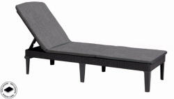 Keter Jaipur műanyag kerti dönthető napozóágy grafit szürke, párnával (238416)