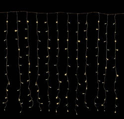  Crystalline toldható fényfüggöny 2 x 0, 9 m, 192 LED, meleg fehér, átlátszó kábellel (KAT 301)