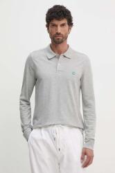 Benetton pamut hosszúujjú szürke, sima - szürke M