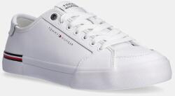 Tommy Hilfiger bőr sportcipő CORE CORPORATE VULC LEATHER fehér, FM0FM05399 - fehér Férfi 42