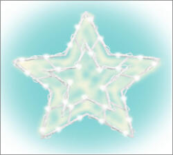  Beltéri elemes csillag ablakdísz, meleg fehér színben, 35 LED (SM 56)