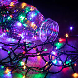  Kültéri toldható LED jégcsapfüzér, Multi, 300 x 40 cm, 101 LED (KDK 021)