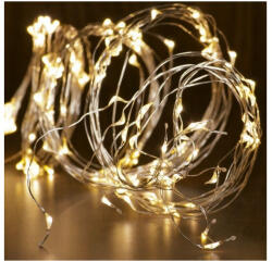  Kül és Beltéri fényfüzér köteg, meleg fehér színben, 120 LED (SM 86)