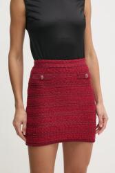 Marciano Guess szoknya AMELIA bordó, mini, egyenes, 5RGD01 5852Z - burgundia L
