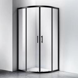 Water Fun Murcia || Black íves zuhanykabin 80x80, 190cm, 6mm, NANO