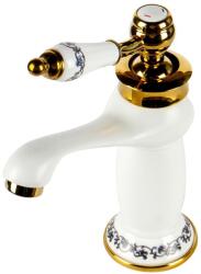 Water Fun Izmir White & Gold retro mosdó csaptelep (MCSWG-1197-KT) - waterfun