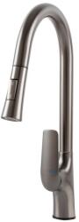 Water Fun Ibiza Gun Grey kihúzható konyhai csaptelep (KCSGR-8203-KT) - waterfun