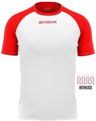 GIVOVA Capo Interlock gyerek póló 3XS fehér|vörös