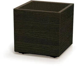 Prosperplast Prosperplas Madera Square Eco Wood virágcserép, 30 cm - kávé (DMA300W-4625W)