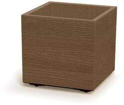 Prosperplast Prosperplas Madera Square Eco Wood virágcserép, 30 cm - natúr (DMA300W-4665W)