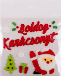  Karácsonyi Ablakzselé Boldog Karácsonyt Mikulás 20x25 cm (QX312862)