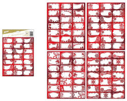 Ajándékkísérő Címke Öntapadós 21 Darab/Csomag Piros (MFP8885876)