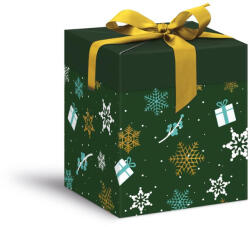  Díszdoboz Összehajtható 12x12x15 cm Sötétzöld (MFP5370601)