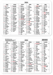 PD Kártyanaptár 7x10 cm 2026 Sima (P41110226)