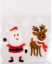  Karácsonyi Ablakzselé Mikulás Rénszarvassal 20x25 cm (QX312810)