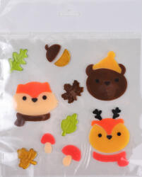  Őszi Ablakzselé 20x25 cm Erdei Állatok (QX312852)