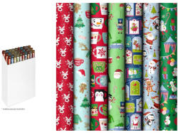  Díszcsomagoló Papír 200 x 70 Cm Tekercs Karácsonyi Vegyes Minták 7 Motívum Keveréke (MFP5811809)