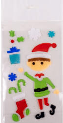  Karácsonyi Ablakzselé Manó 15x30 cm (QX312868)