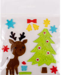  Karácsonyi Ablakzselé Rénszarvas 20x25 cm (QX312807)