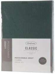 EUROFIRANY Jersey3 pamut gumis lepedő Sötétzöld 240x220 cm + 30 cm