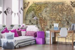 DIMEX ART Самозалепваща се флизелинова фототапета карта на древен свят 375 x 250 см