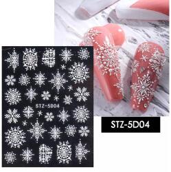  Körömmatrica - STZ-5D04 Karácsony hópihe