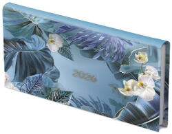 TOPTIMER Zsebnaptár TOPTIMER Joy J030 heti fekvő fehér lapos Orchidea Metalizált ezüst 2026 (T030J-309) - papir-bolt