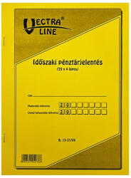 VECTRALINE Nyomtatvány időszaki pénztárjelentés VECTRALINE A/4 25x4 álló (B13-21/V)