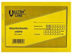 VECTRALINE Nyomtatvány készpénzfizetési számla VECTRALINE A/5 fekvő 50x3 lapos 1 áfás (B13-372/A/07) - papir-bolt