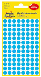 AVERY Etikett AVERY 3011 jelölőpont 8mm kék 416 darabos (3011) - papir-bolt