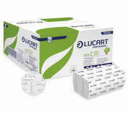 LUCART Kéztörlő hajtogatott LUCART Eco ("Z") 20x24 cm 200 lapos fehér 2 rétegű (2129203)