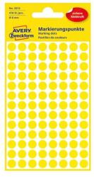 AVERY Etikett AVERY 3013 jelölőpont 8mm sárga 416 darabos (3013) - fotoland