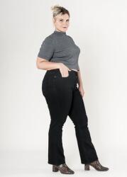 Nina Carter Blugi dama regular fit marimi mari Nina Carter negru P612-8 M10 (P612-8BLACK-42)