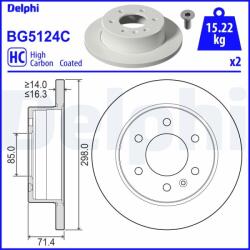 DELPHI Brzdový kotúč DELPHI BG5124C (BG5124C)