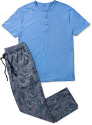 Tchibo - Szövött nadrágos pizsama - férfi - méret M 48/50 - kék/paisley