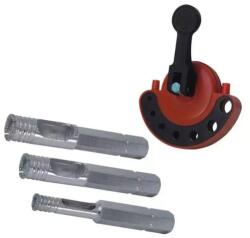  Gyémántfúró készlet + sablon 6-8-10 mm HEX szár Kód: DED1568