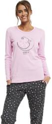 Italian Fashion Pijama dama ITALIAN FASHION ANTILIA lung roz/print: S (AAF-KPZ-ANTI-DDRD S)